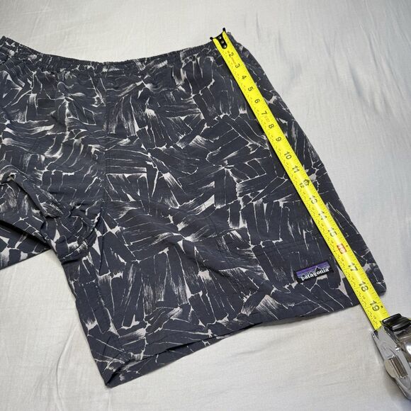 Patagonia Gray Baggies Swim Short Trunks Size Large Pockets Drawstring Lined - Picture 9 of 12
